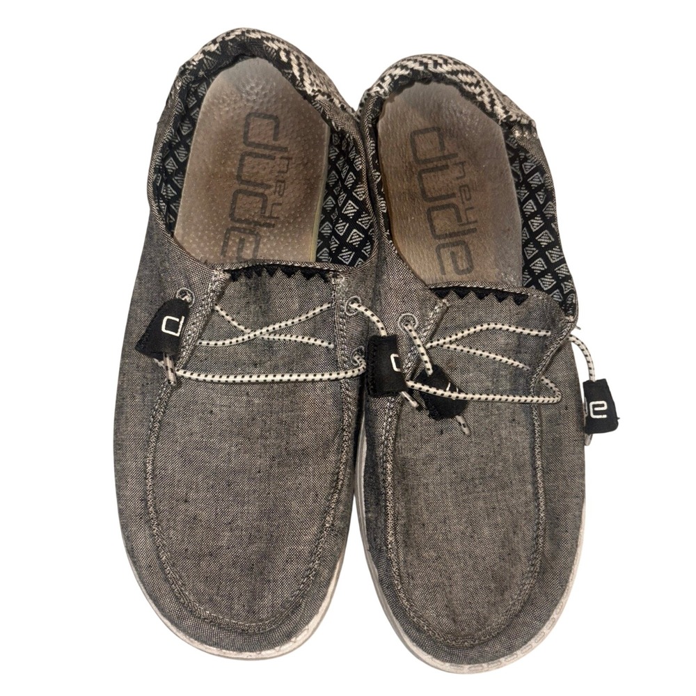 Hey Dude Wendy Shoes Size 7 Slip On Chambray Onyx